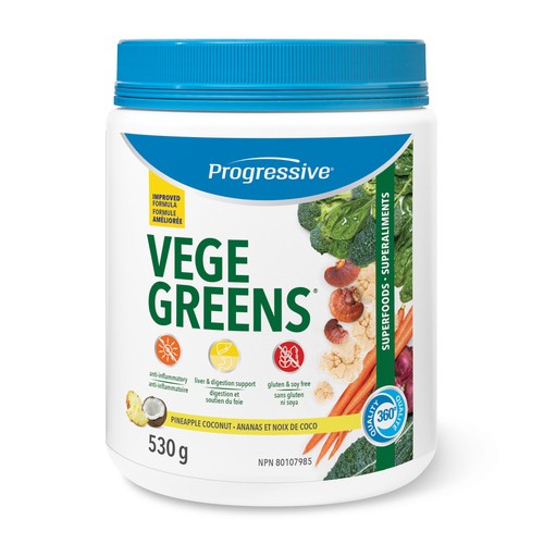 Progressive Vege Greens Supplement Pineapple Coconut 530 g