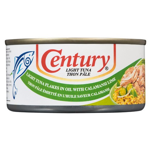 Century Canned Light Tuna Flakes In Oil Calamansi Lime 180 g