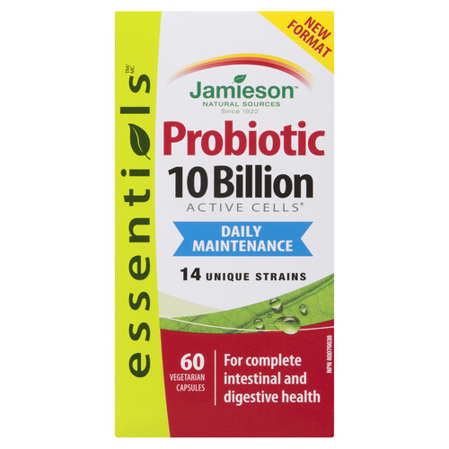 Jamieson Probiotic Supplement 10 Billion Vegetarian Capsules 60 Count
