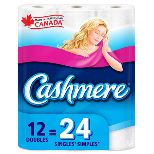 Cashmere Toilet Paper 2 Ply 12 Double Rolls x 242 Sheets