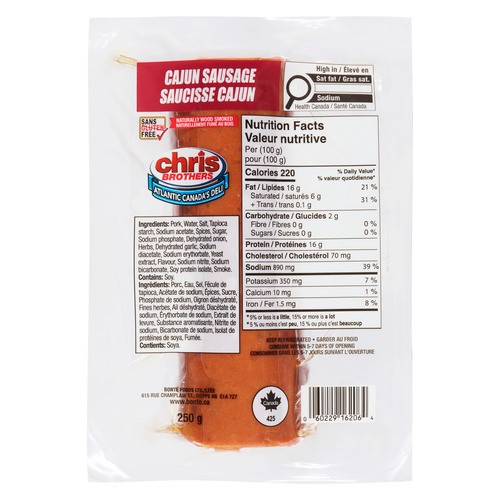 Chris Brothers Cajun Sausage 250 g