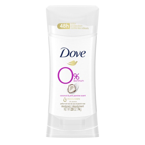 Dove 0% Aluminum Deodorant Coconut & Pink Jasmine For Smooth Underarms 74 g