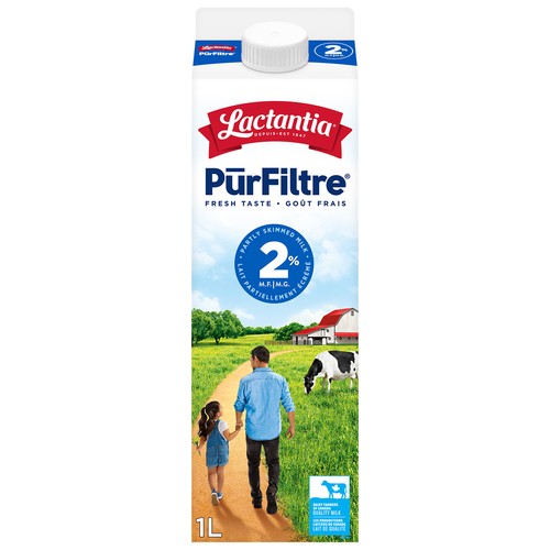 Lactantia PurFiltre 2% Milk Partly Skimmed 1 L