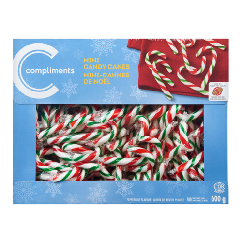 Compliments Mini Candy Canes Peppermint 600 g