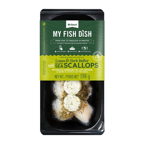 Bristol Frozen Sea Scallops Lemon & Herb Butter 198 g