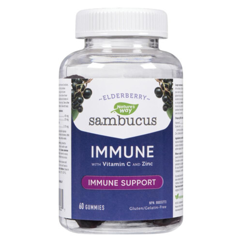 Nature's Way Sambucus Immune Support Elderberry Gummies 60 Count