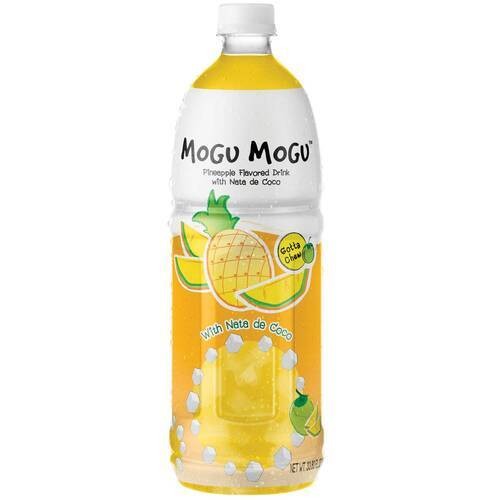 Mogu Mogu Pineapple Drink With Nata De Coco 1 L (bottle)