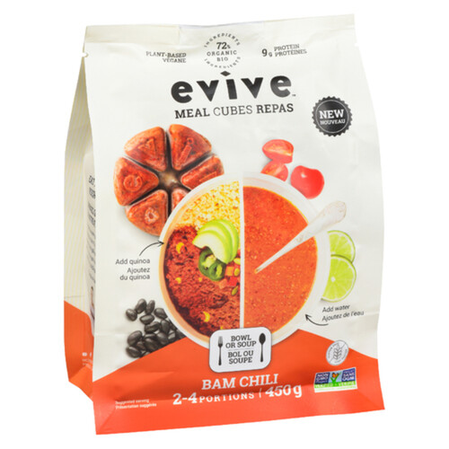 Evive Frozen Meal Cubes Bam Chili 450 g