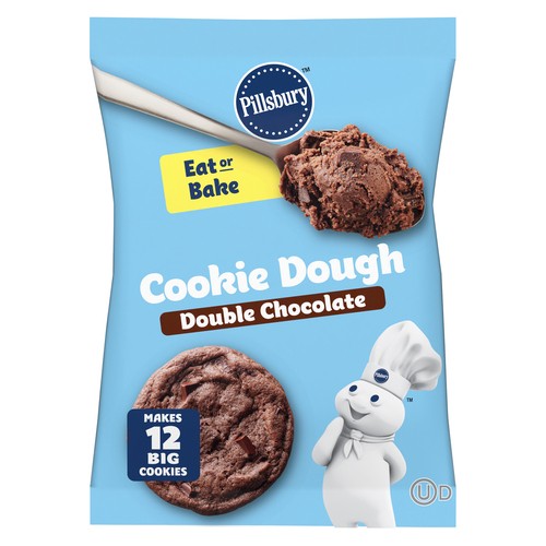 Pillsbury Ready To Bake Cookie Dough Double Chocolate 12 Count 454 g