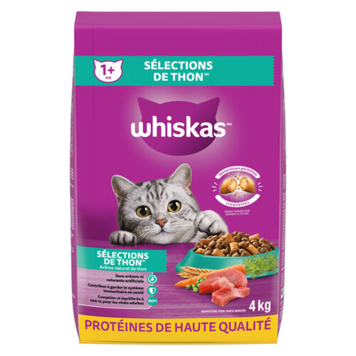 Whiskas Selections Adult Dry Cat Food With Real Tuna 4 kg