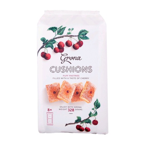Grona Cushions Puff Pastry With Cherry Filling 328 g
