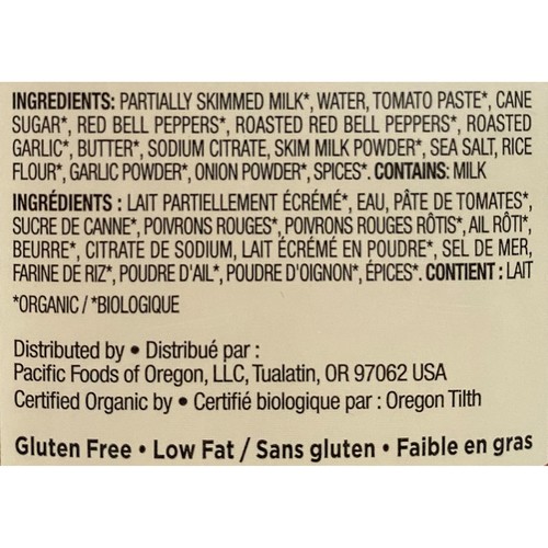 Pacific Foods Organic Lightly Salted Soup Roasted Red Pepper & Tomato 1 L