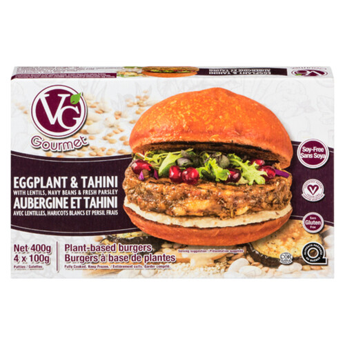 VG Gourmet Frozen Burgers Eggplant & Tahini 400 g