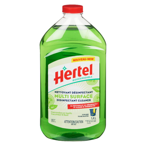 Hertel Multi Surface Disinfectant Cucumber Basil 1.4 L