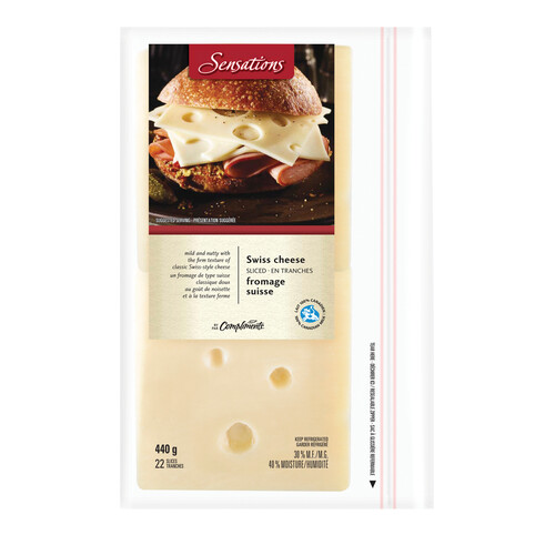 Sensations Sliced Cheese Swiss 22 Slices 440 g