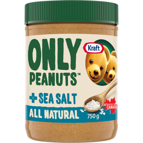 Kraft Only Peanuts All Natural Peanut Butter With Sea Salt 750 g