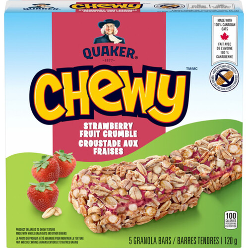 Quaker Granola Bars Strawberry Fruit Crumble 120 g