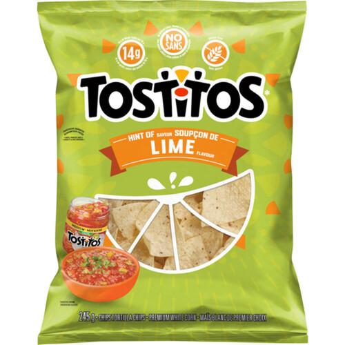 Tostitos Tortilla Chips Restaurant Style Hint of Lime 245 g