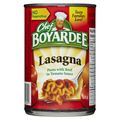 Chef Boyardee Lasagna Pasta With Beef 425 g