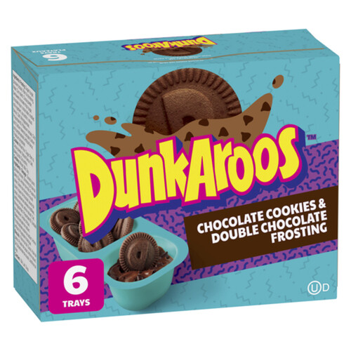 DunkAroos Cookies & Double Chocolate Frosting 6 Trays 28 g Voilà