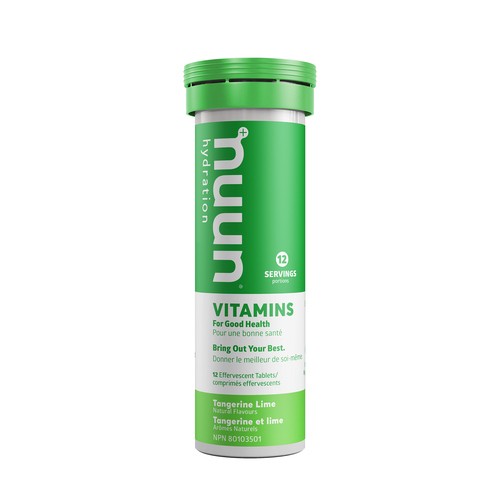 Nuun Hydration Effervescent Vitamin Tablets Tangerine Lime 12 Count