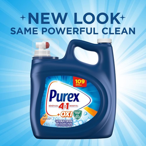 Purex 4 in 1 + Oxi Concentrated Detergent 109 Loads 4.42 L