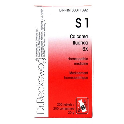 Dr Reckeweg  S1 Calcarea Fluoride Homeopathic Medicine 200 EA