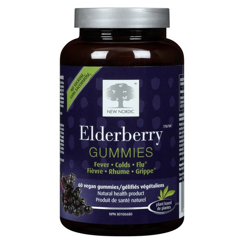 New Nordic Vegan Elderberry Gummies Supplement 60 Count