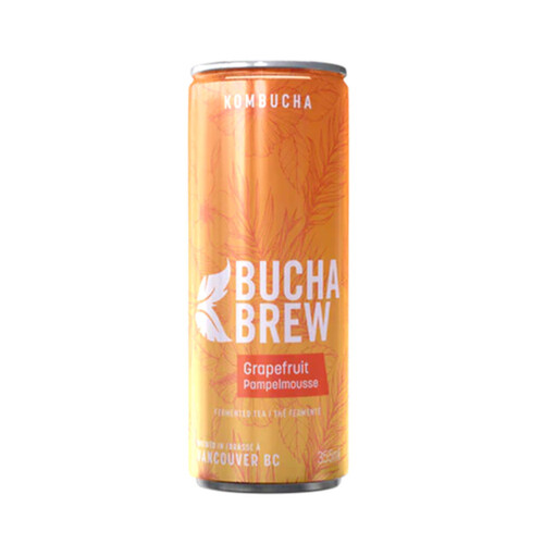 Bucha Brew  Kombucha Lite Fun Fizzy Water Grapefruit 355 ml (can)