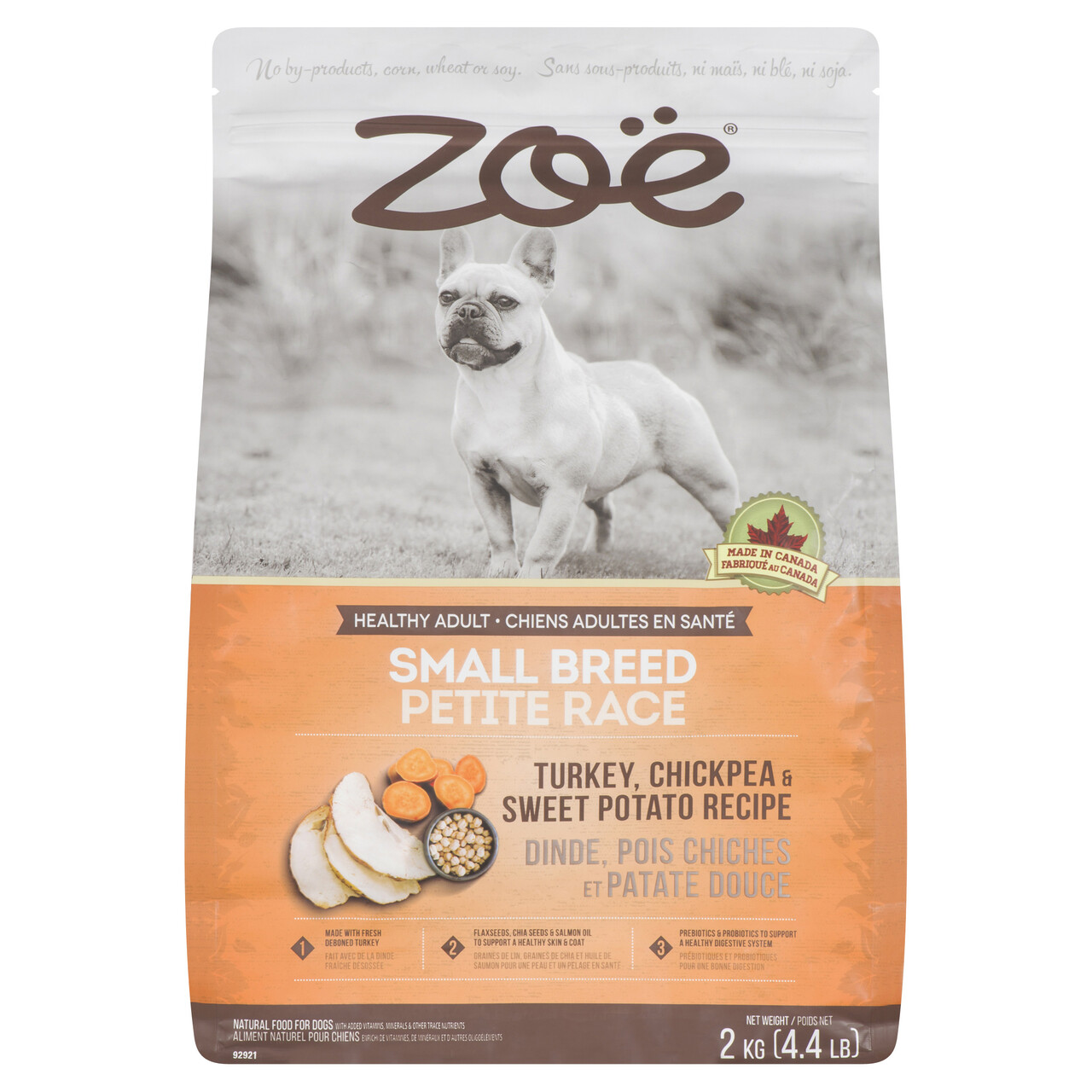 Zoe Dog Food Small Breed Turkey Chickpea & Sweet Potato 2 kg Voilà