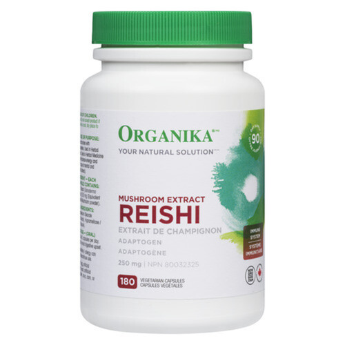 Organika Health Products Reishi Mushroom Extract Count Vitamin 180 EA 