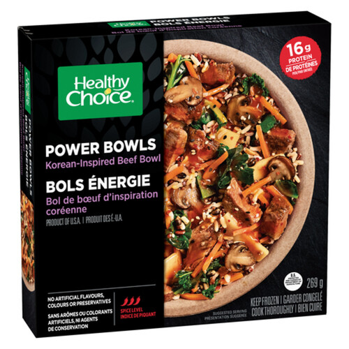 Healthy Choice Frozen Entrée Power Bowls Korean-Inspired Beef 269 g