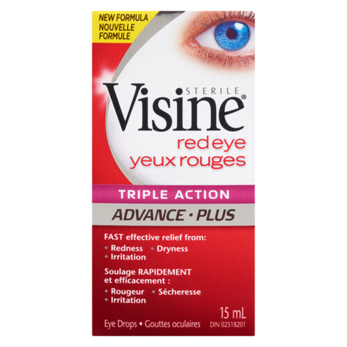 Visine Eye Drops Advance Triple Action 15 ml