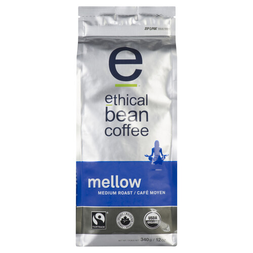 Ethical Bean Organic Whole Bean Coffee Mellow Medium Roast 340 g
