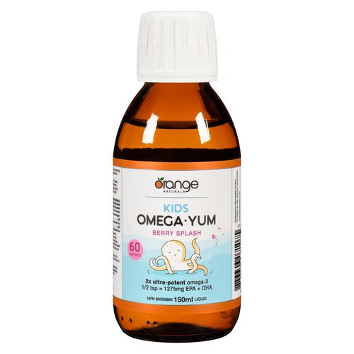 Orange Naturals Kids Yum Omega Berry Splash Nutritional Supplement 150 ml