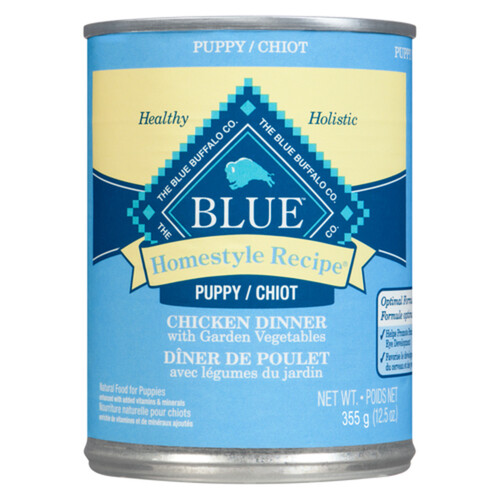 Blue Buffalo Homestyle Recipe Chicken Dinner With Garden Vegetables Puppy Food 355 g