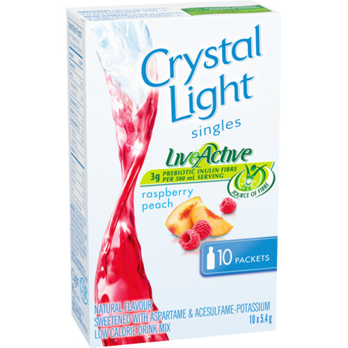 Crystal Light Singles Raspberry Peach 54 g