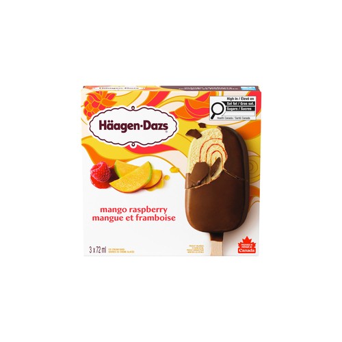 Häagen-Dazs Ice Cream Bars Mango Raspberry 216 ml