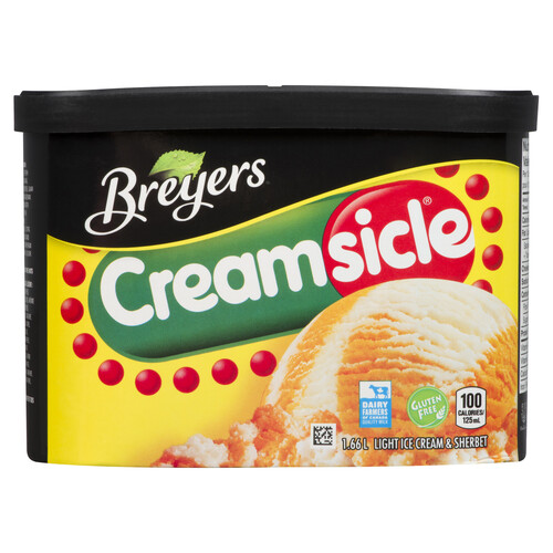 Breyers Frozen Sherbet Orange & Creamy Vanillalla 1.66 L