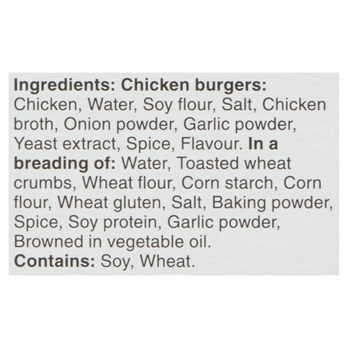 Prime Frozen Chicken Burgers Raised Without Antibiotics 581 g