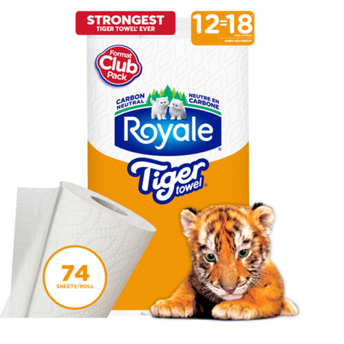 Royale Paper Towel 2-Ply 12 Rolls x 74 Sheets 