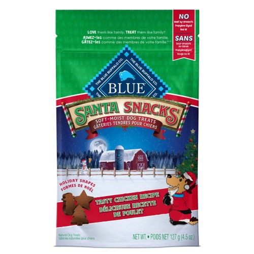 Blue Buffalo Santa Snacks Soft-Moist Dog Treats Chicken Recipe 142 g