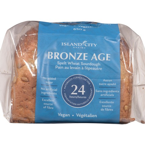 Island City Baking Vegan Bread Bronze Age Spelt Wheat Sourdough 650 g