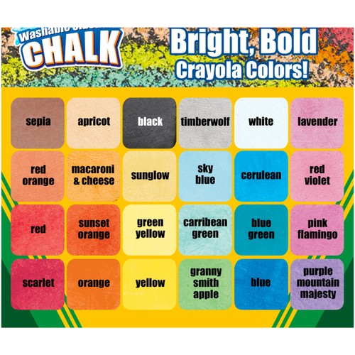 Crayola Sidewalk Chalk Washable 24 Pack