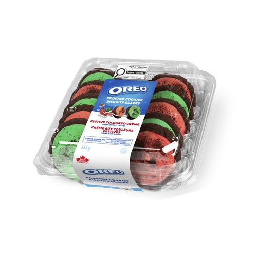 Kimberley's Bakeshoppe Oreo Frosted Cookies Festive Coloured Creme 383 g