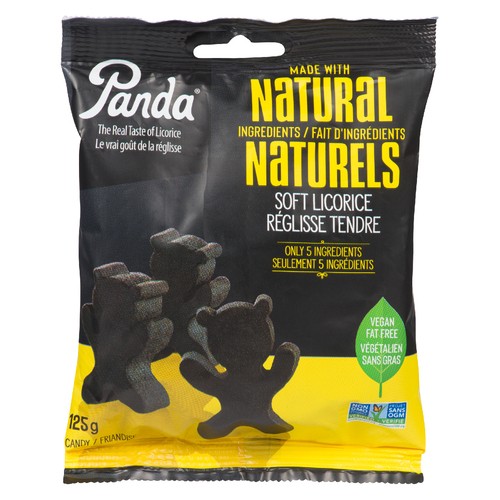 Panda Licorice Pieces Bear Shaped 125 g
