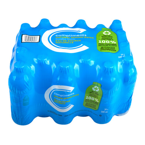 Compliments Spring Water Natural 24 x 500 ml (bottles) 
