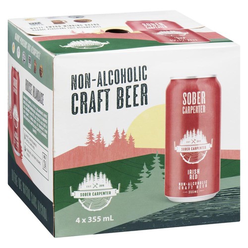 Sober Carpenter Non Alcoholic Craft Beer Irish Red 4 x 355 ml (cans)