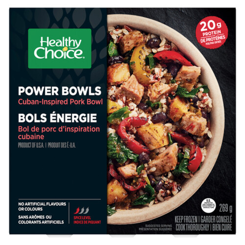 Healthy Choice Frozen Entrée Power Bowls Cuban-Inspired Pork 269 g