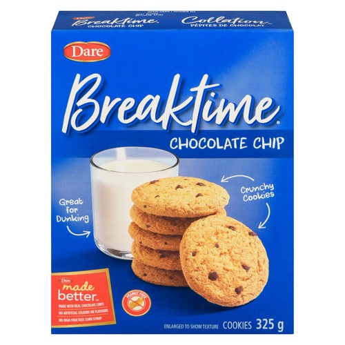 Dare Breaktime Peanut-Free Cookies Chocolate Chip 325 g

